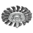 Shaft Mounted Wheel Brush- Crimped Wire / Twisted Knot Wire