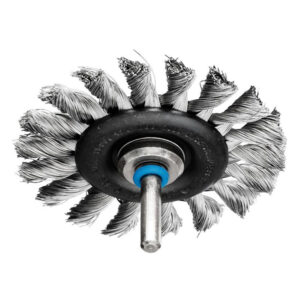 Shaft Mounted Wheel Brush- Crimped Wire / Twisted Knot Wire