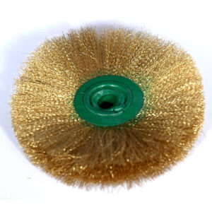 Soft Brass Wire Wheel Brush / Galvanised Steel Wire wheel Brush